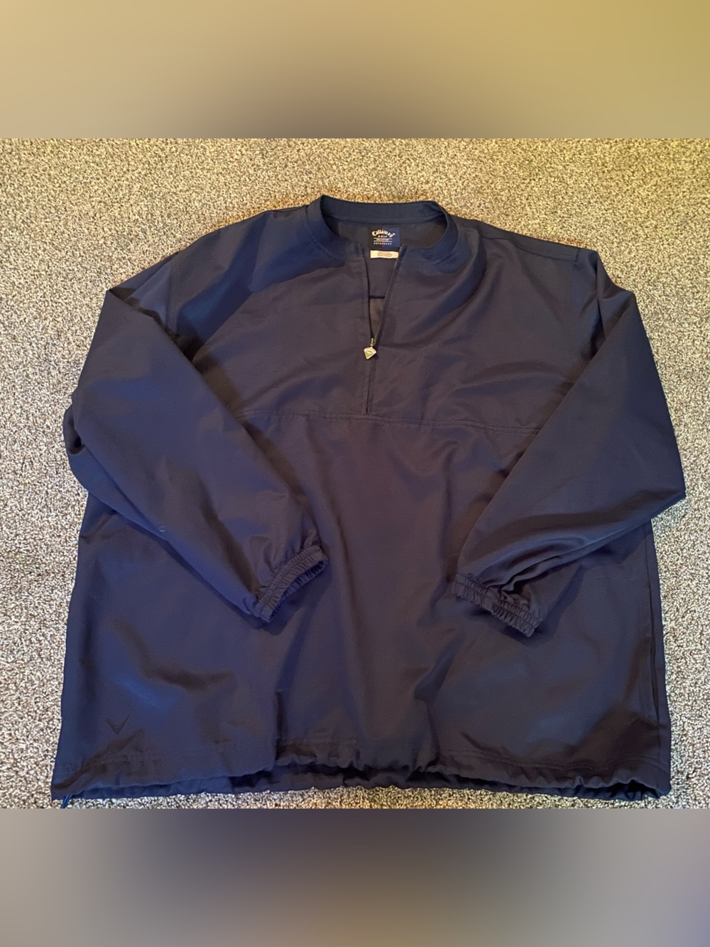 Men’s XL Callaway Golf Water Repellent Pullover Navy Blue Jacket
